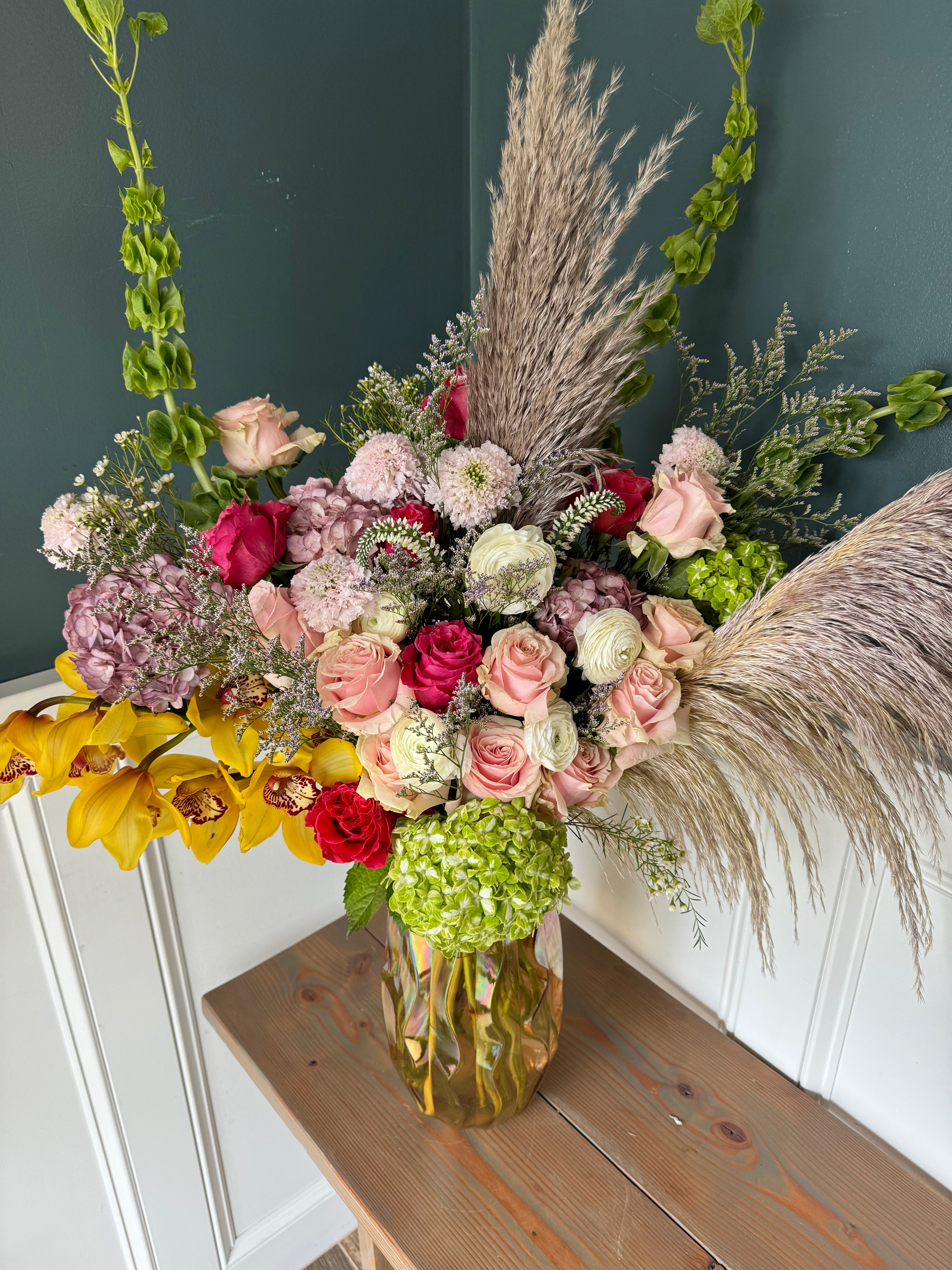 Thanksgiving Arrangement in Vase: Extreme