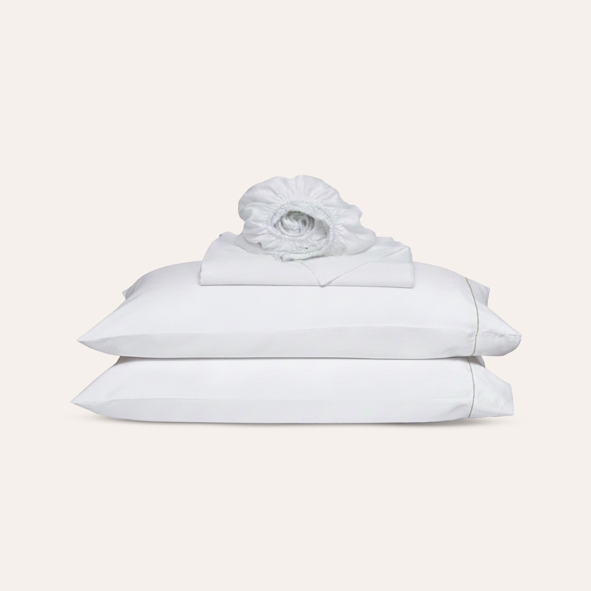 Serene Sheet Set by Rest & Reset presented as a complete organic cotton bedding set for everyday comfort