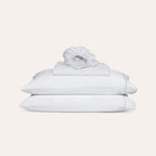 Serene Sheet Set by Rest & Reset in organic cotton, soft and breathable sheets designed for restful, everyday sleep