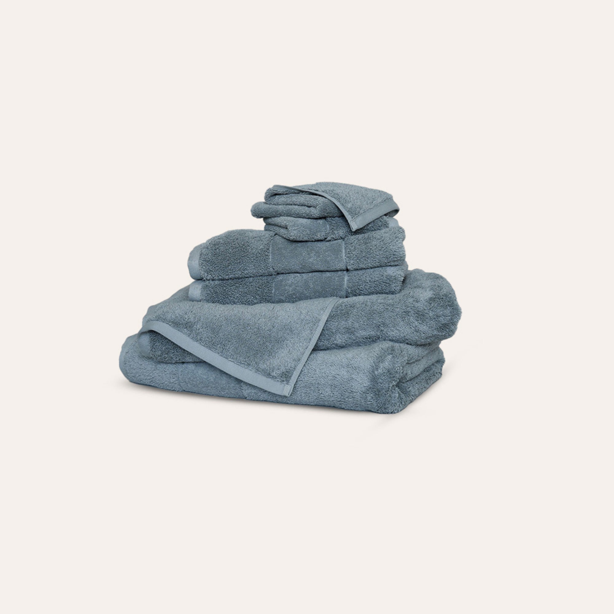 Ritual Bath Towel Set by Rest & Reset in organic cotton, plush and absorbent towels designed for spa-like daily comfort