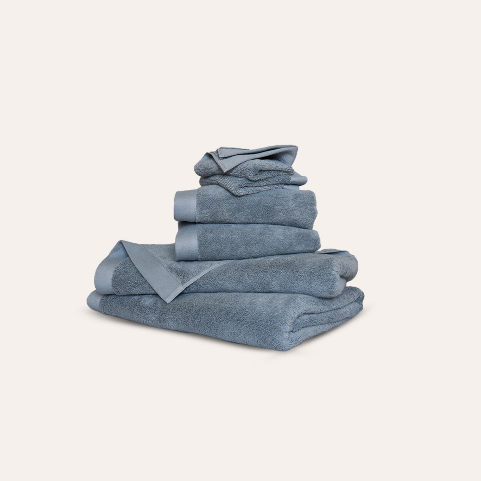 Oasis Bath Towel Set by Rest & Reset in organic cotton, plush and absorbent towels designed for spa-like daily comfort
