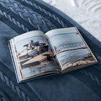 Drift Throw Blanket by Rest & Reset folded and packaged, presenting a refined and gift-ready design