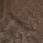 Close-up of organic cotton fabric on Drift Throw Blanket by Rest & Reset, showing depth and natural weave