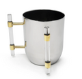 Metal Wash Cup (clear handles)
