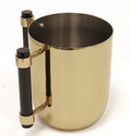Metal Wash Cup Gold(black handles)