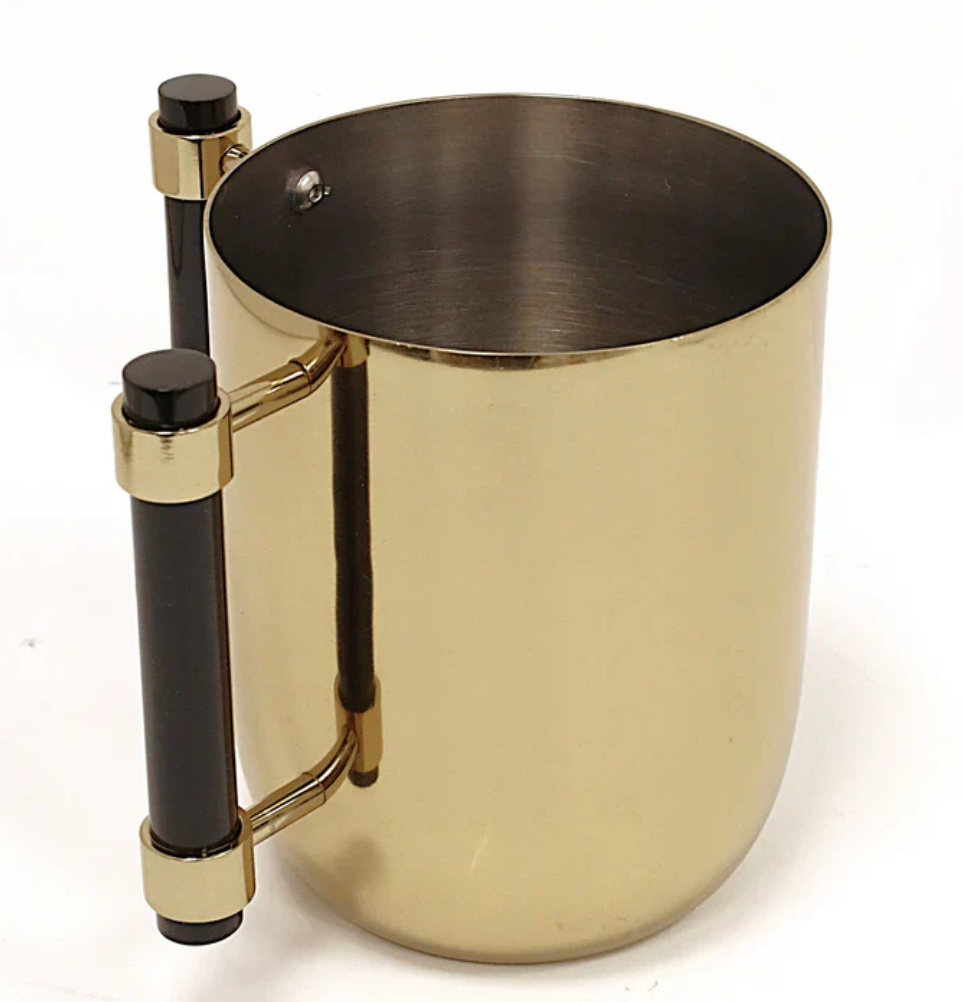 Metal Wash Cup Gold(black handles)
