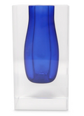 Double Wall Crystal Bud Vase (Blue Inner)
