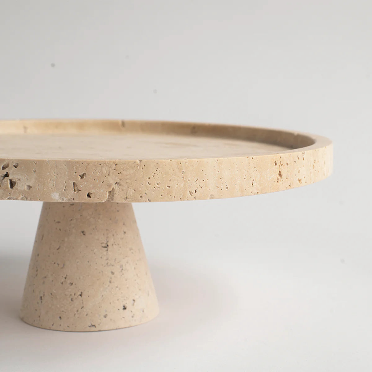 TRAVERTINE CAKE STAND