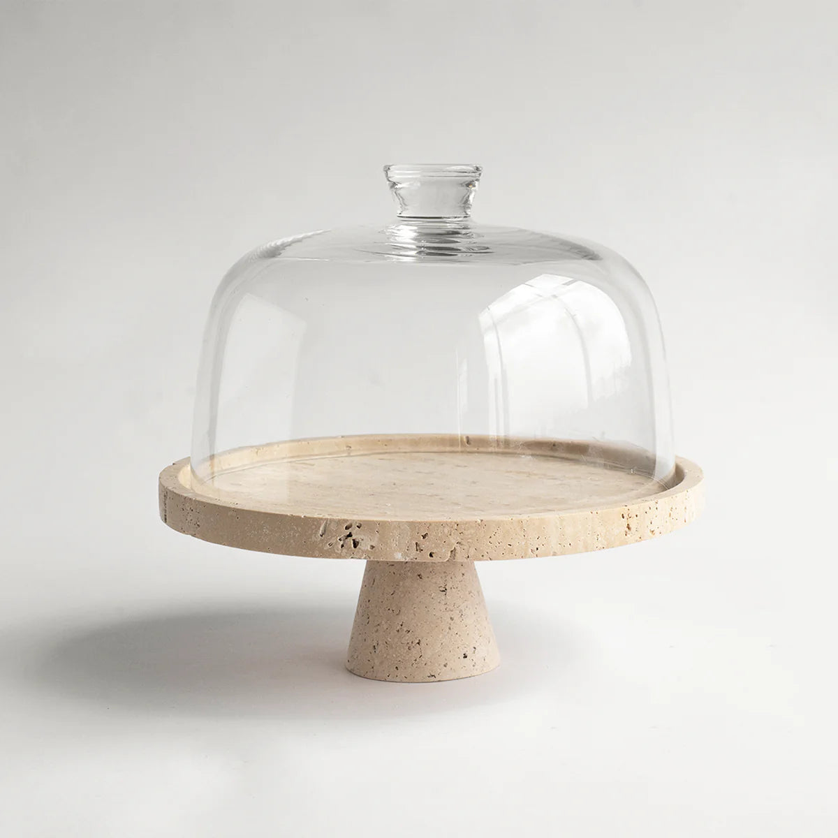 TRAVERTINE CAKE STAND