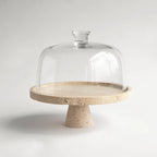 TRAVERTINE CAKE STAND