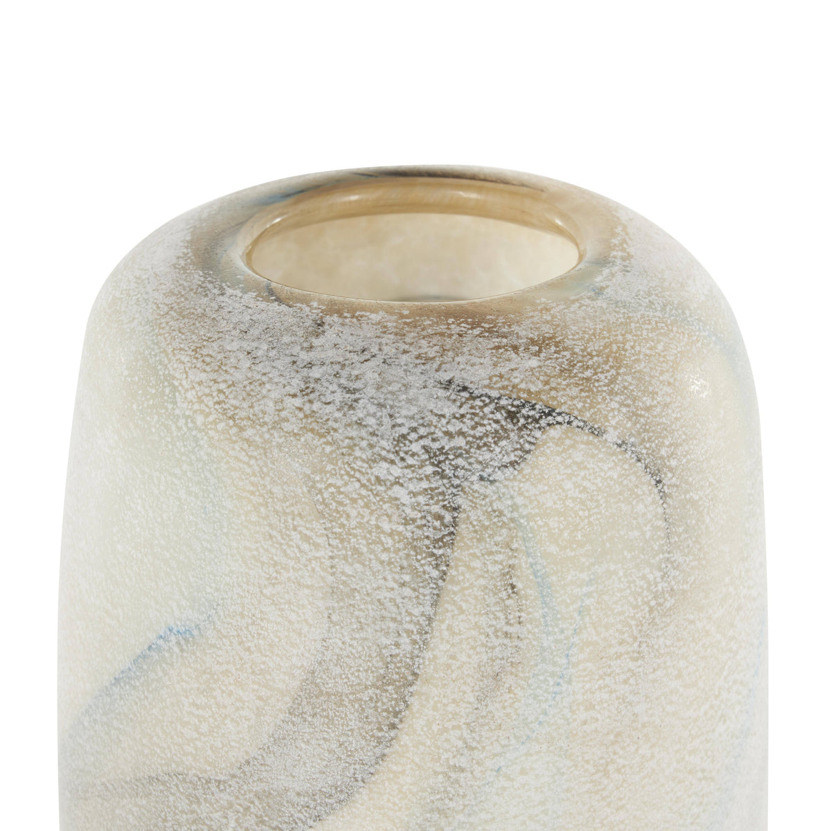 Contemporary Cream Glass Vase