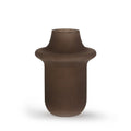 Topper Glass Vase: Matte Brown / H-8.75" | D-6.5"