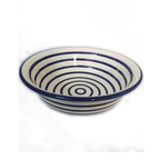 Cobalt Stripe Med Deep Bowl