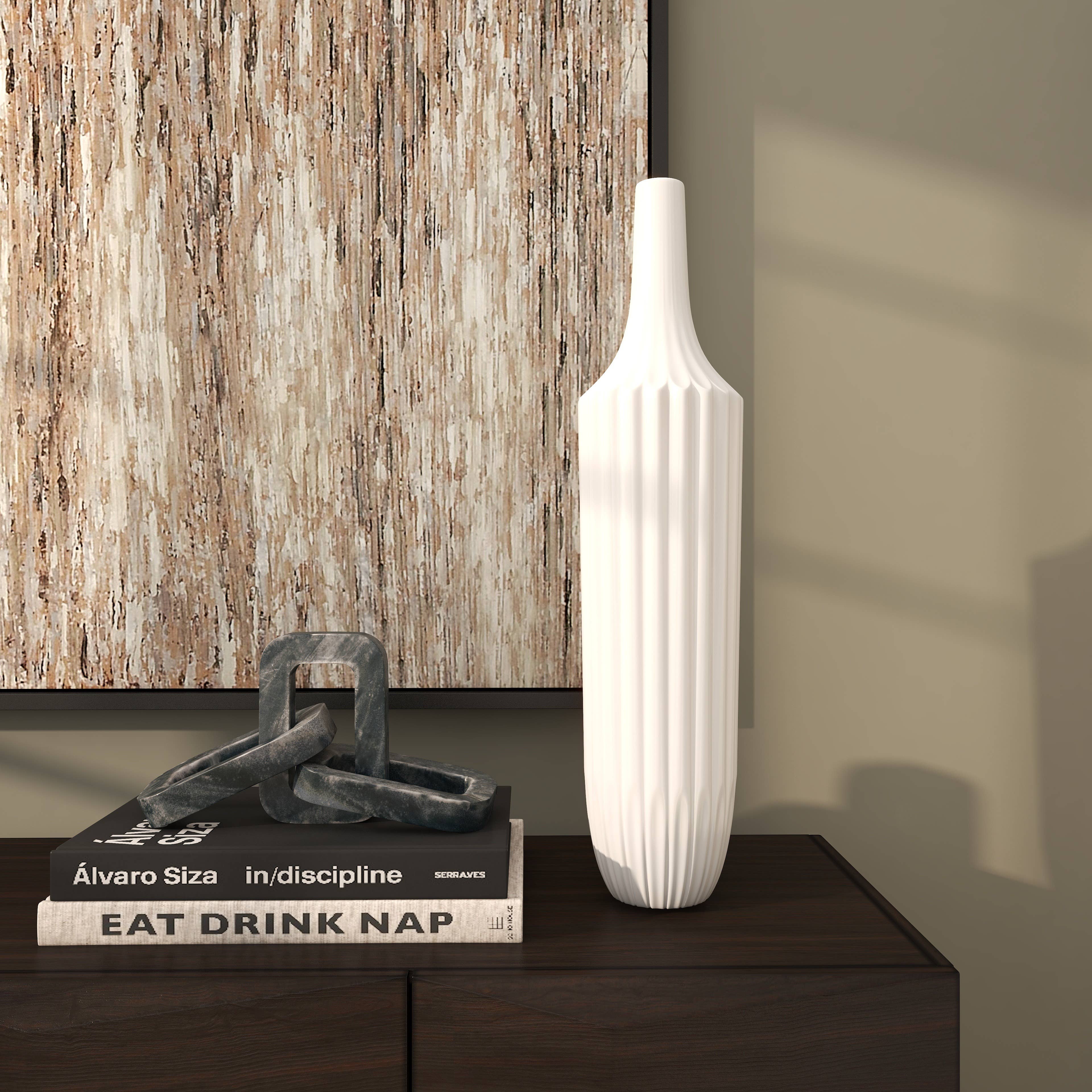 Modern White Ceramic Vase: 891520