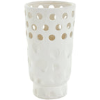 Coastal White Ceramic Vase