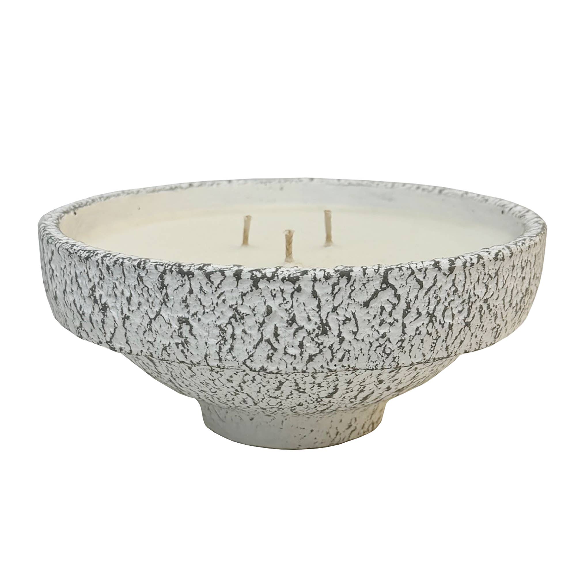 Rustic Earthenware Pedestal Candle: Palo Santo Fragrance