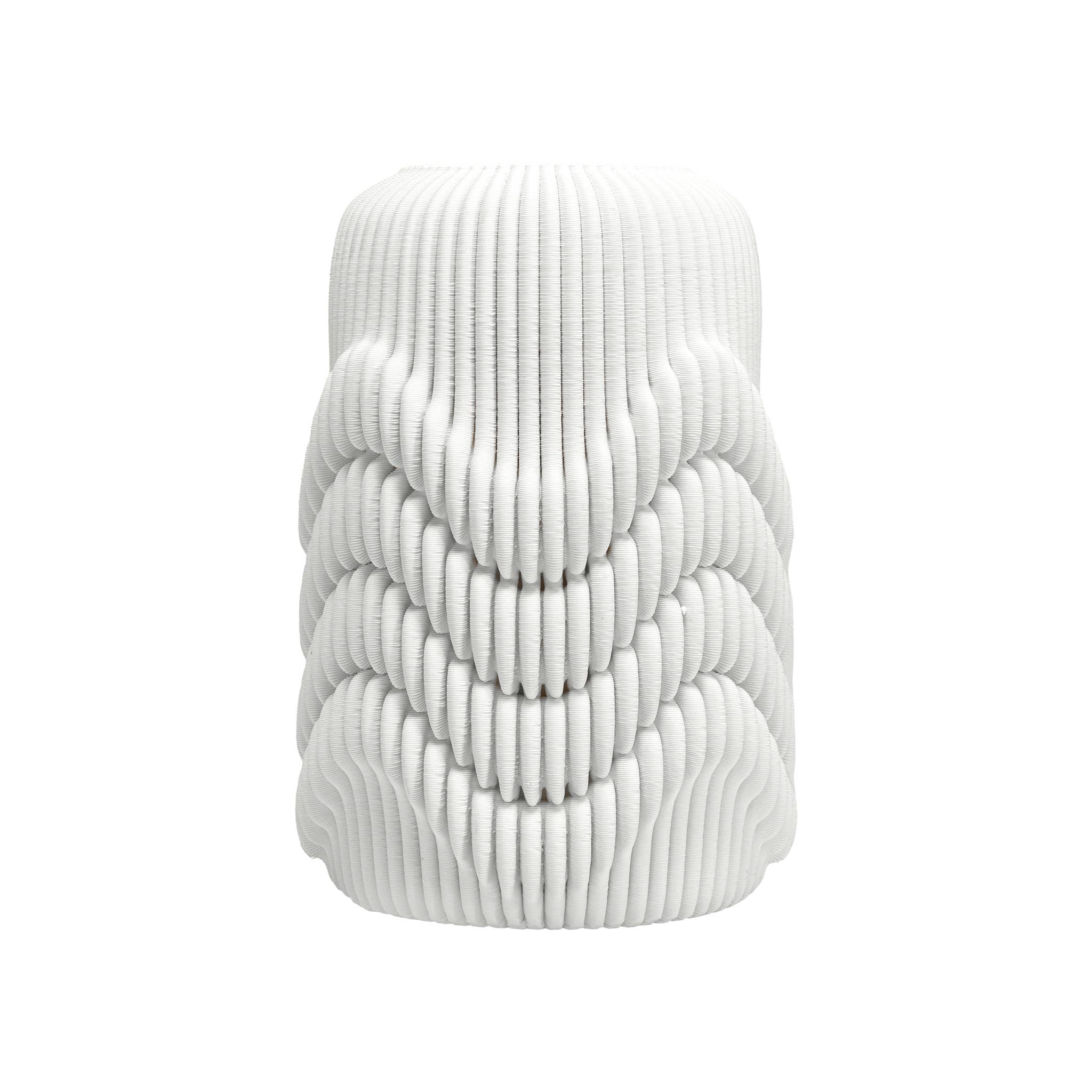 White Textured Vase