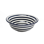 Black Stripe Med Deep Bowl