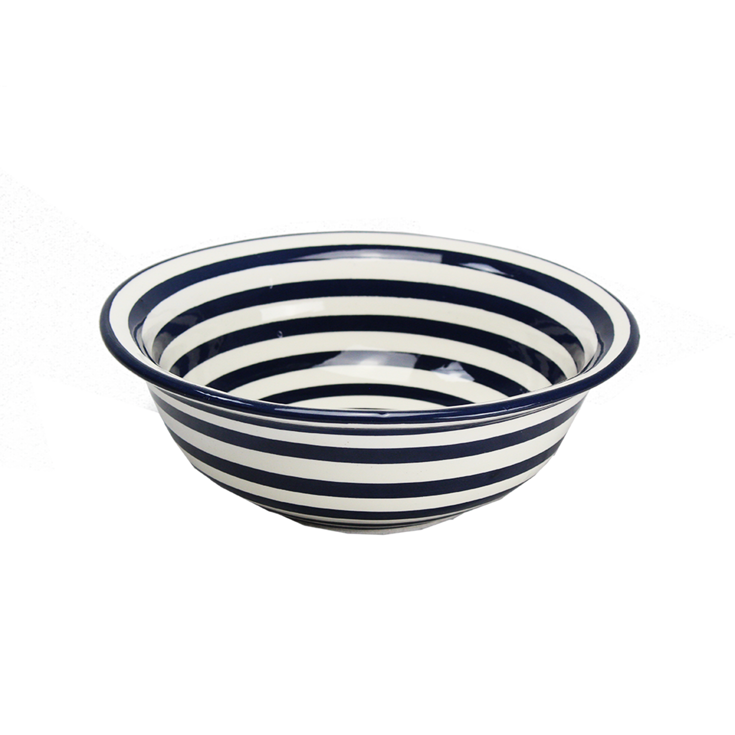 Black Stripe Med Deep Bowl