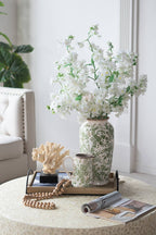 7.5x7.5x14.5" Verdant Whisper Ceramic Vase