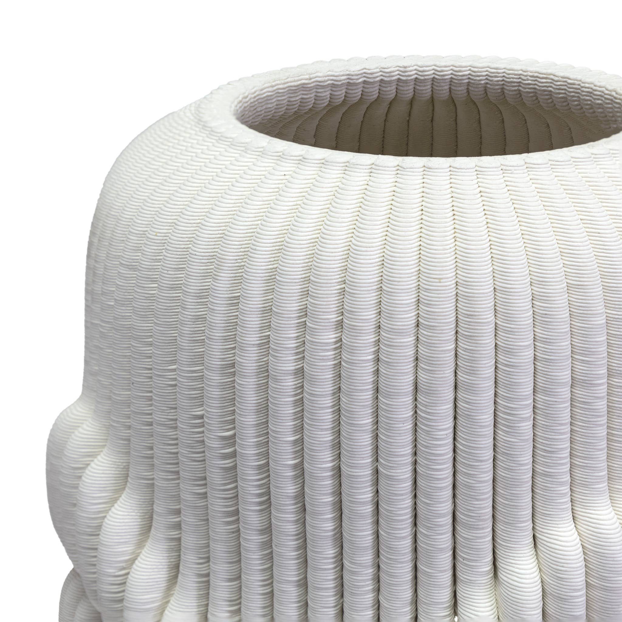 White Textured Vase