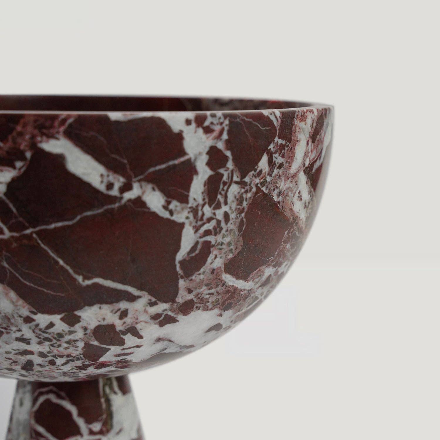 ROSSO LEVANTO MARBLE PEDESTAL BOWL XL