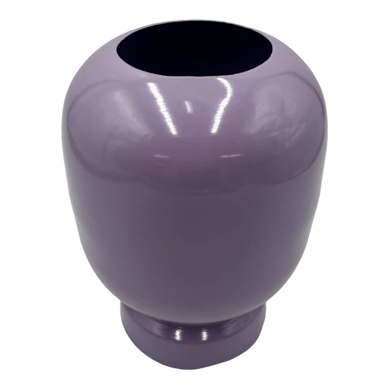 8" High Iron Round Planter Vase: Lavender