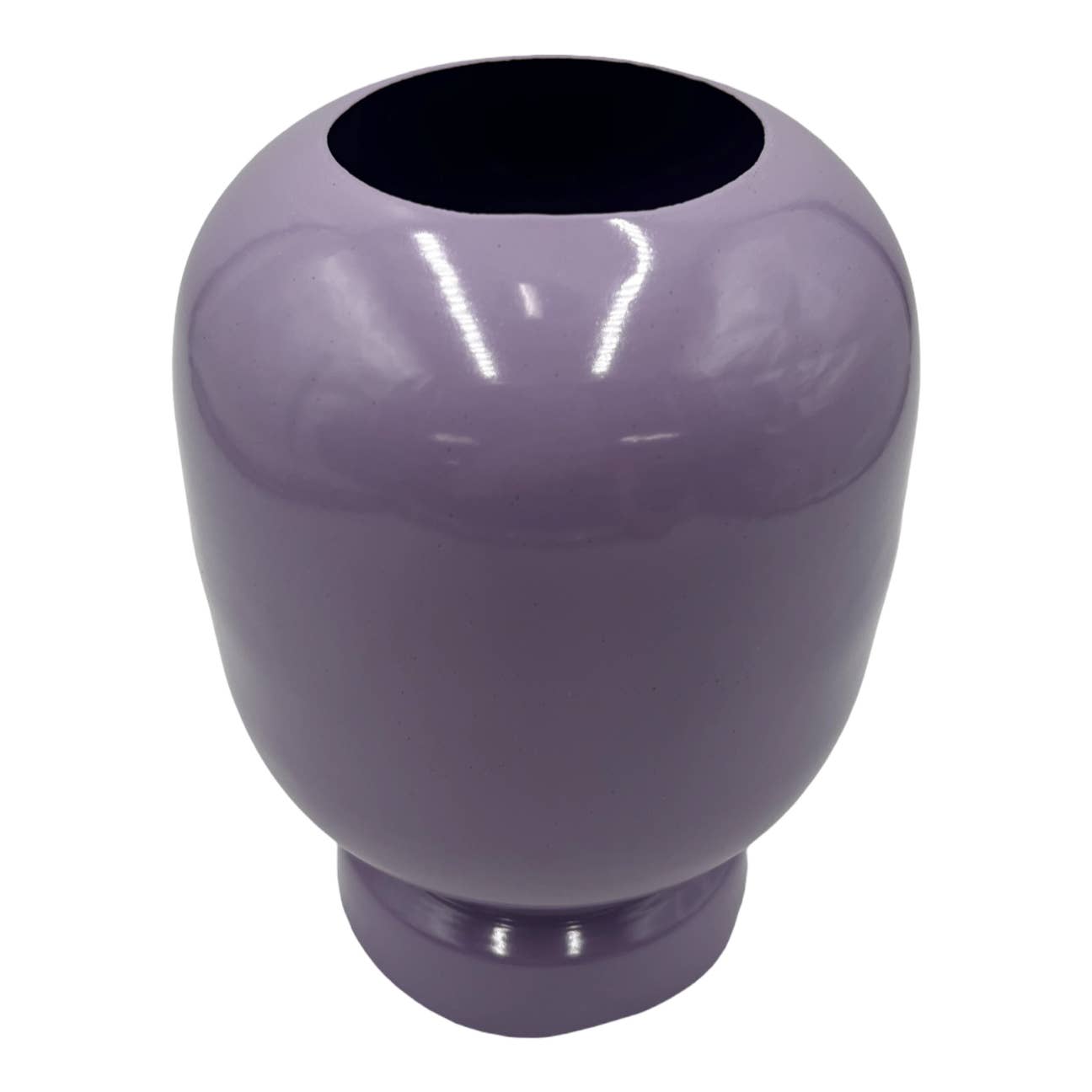 8" High Iron Round Planter Vase: Lemon