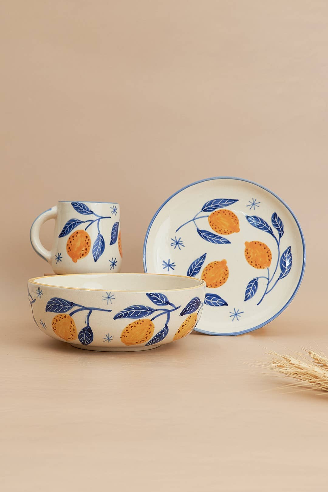 Italian Lemon Bowl, yellow - 2.5x7 Inches