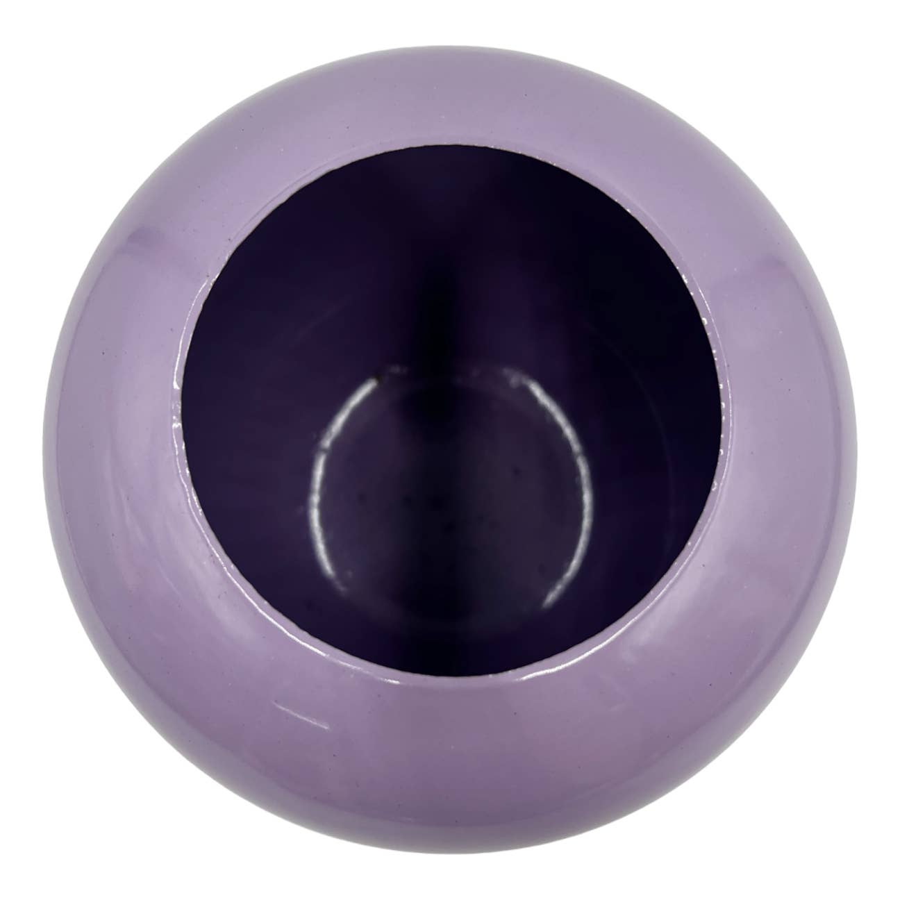 8" High Iron Round Planter Vase: Lavender