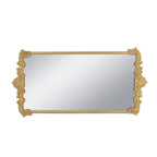 24.5x12.5x1" Mirror Tray w/ Gold Frame & Intricate Floral