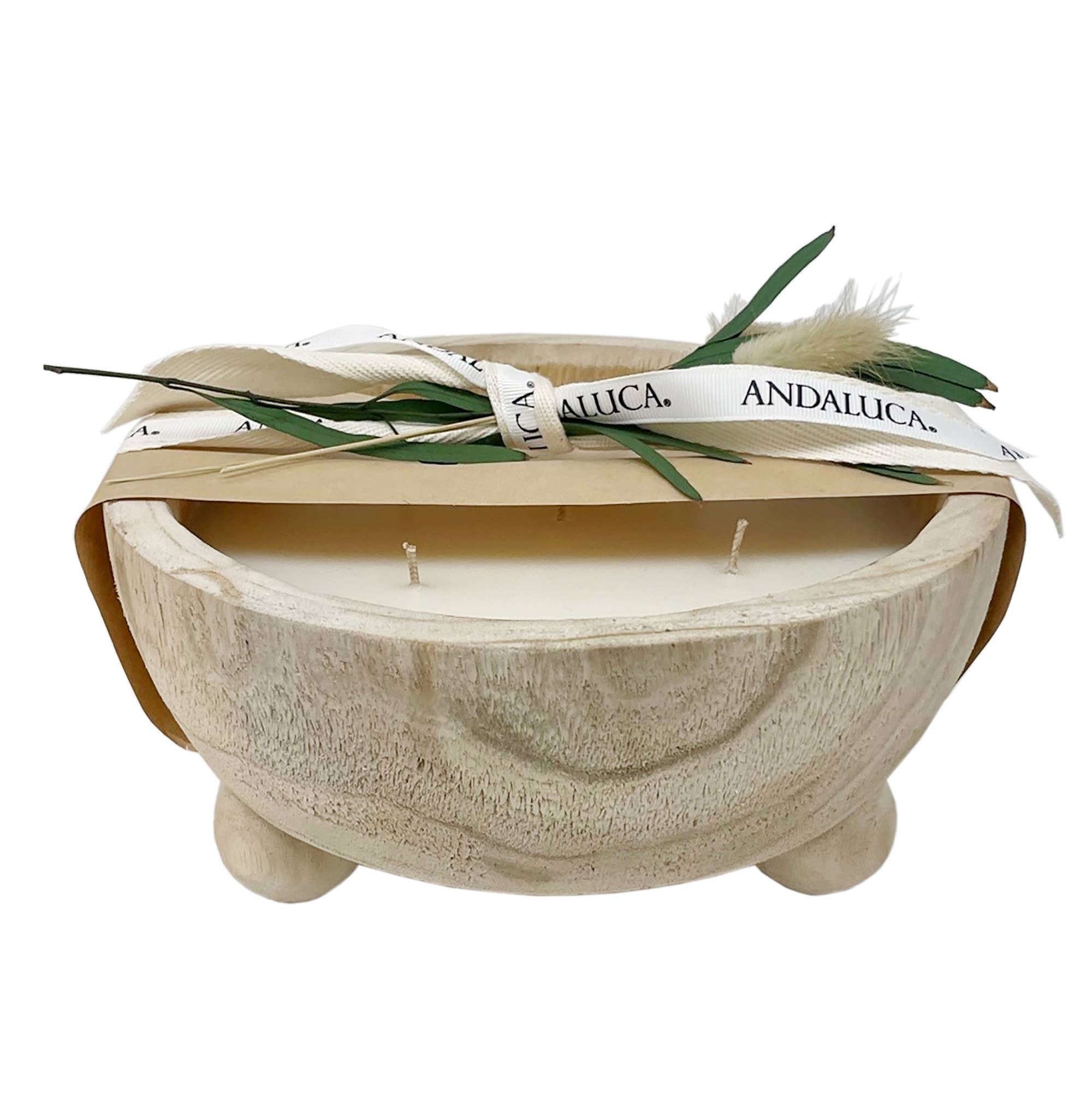 Paulownia Wood Footed Candle