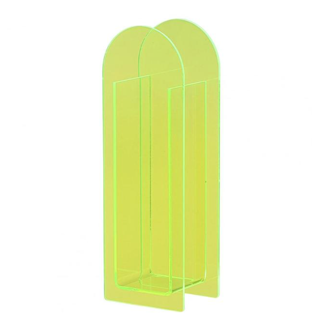 Translucent Acrylic Flower Vase: Green. final sale