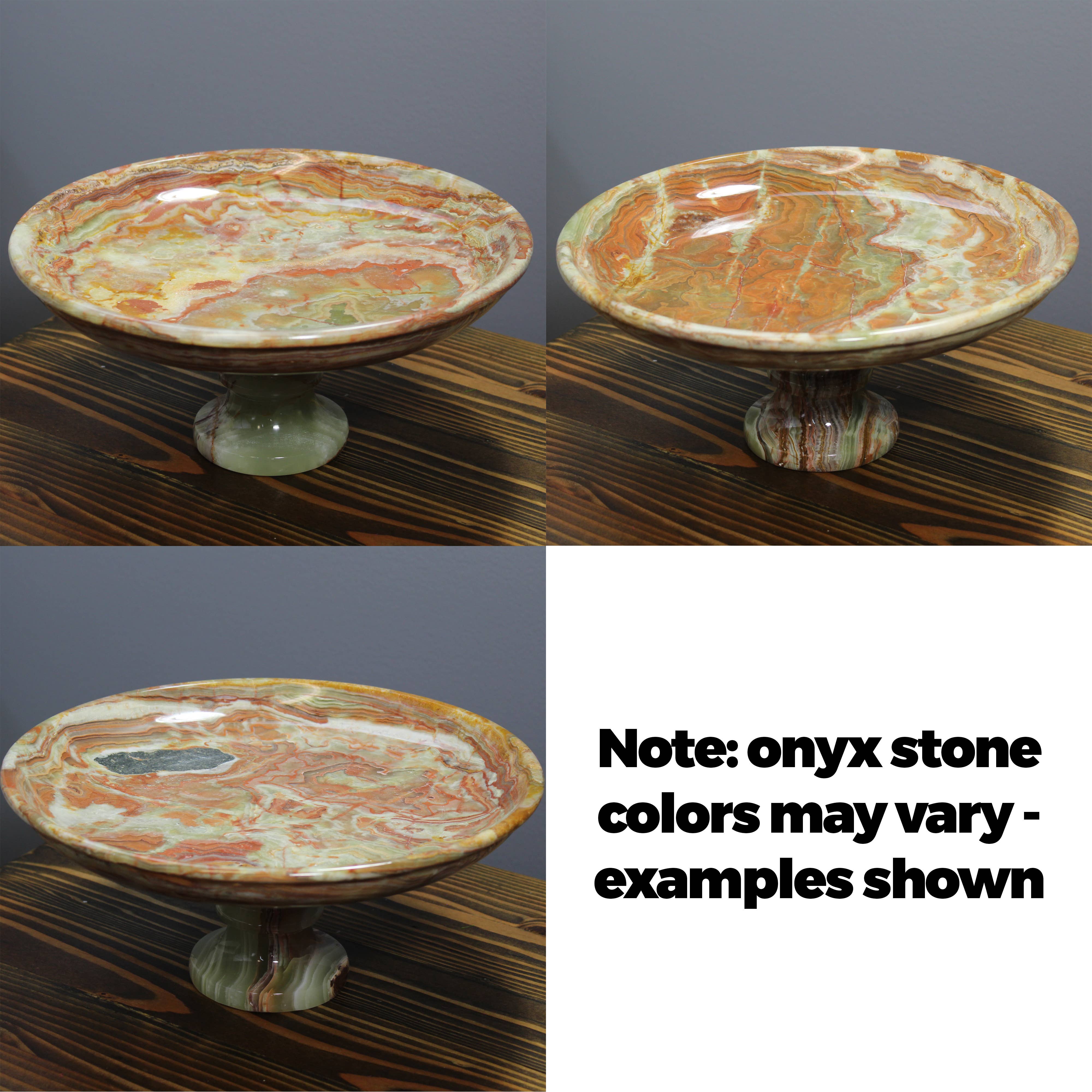 Multicolored Onyx Cake Stand