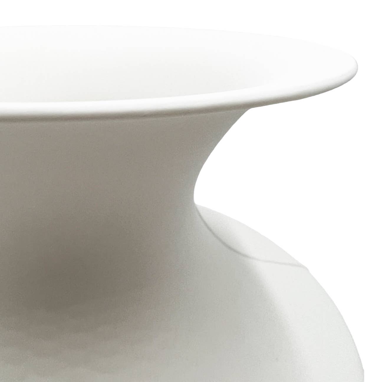 8" High Modern Ceramic Vase in White