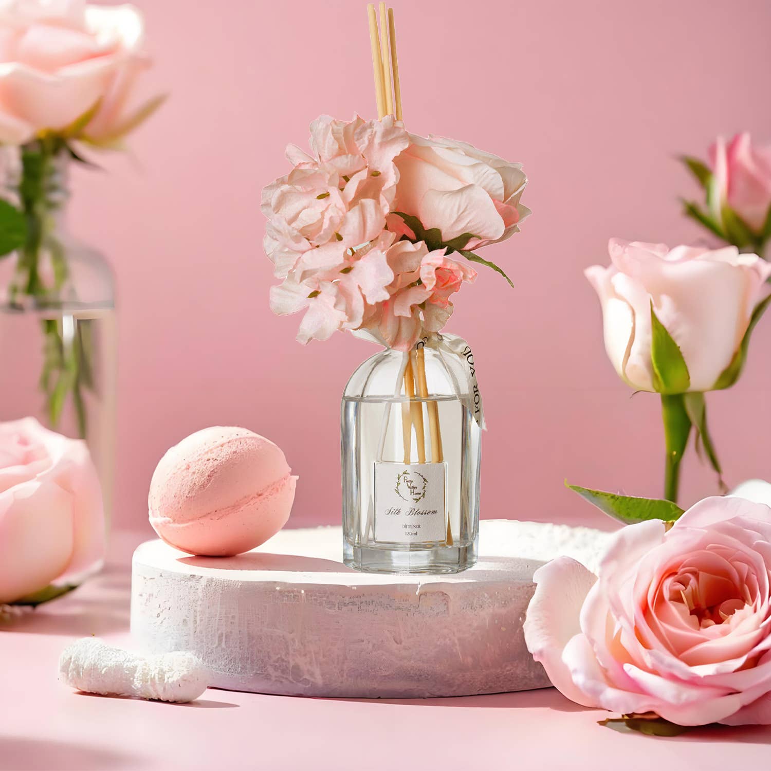 Dried Flowers Diffuser Set 120Ml / 4.05 fl OZ - Silk Blossom