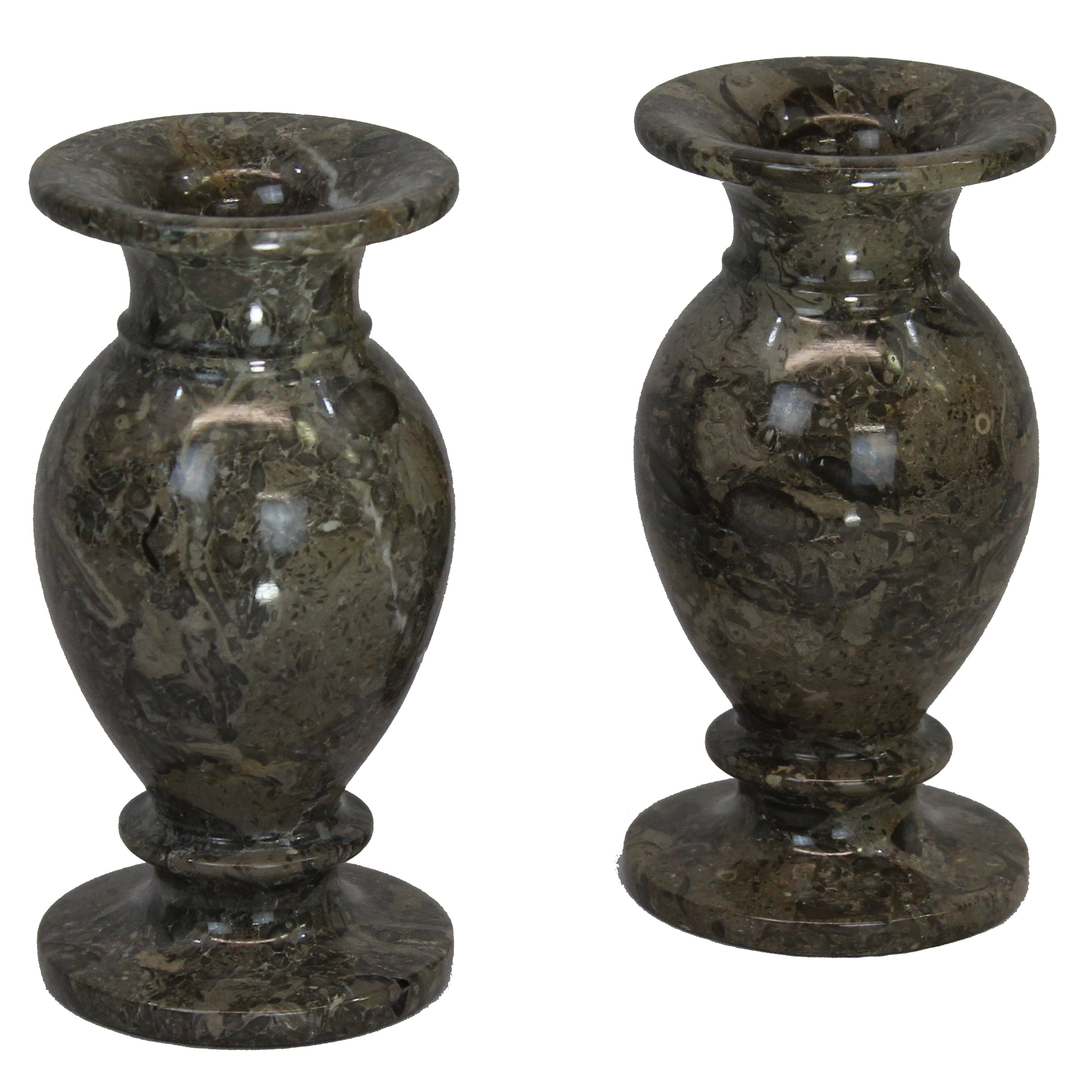 Decorative Marble Gray 6" Table Vase