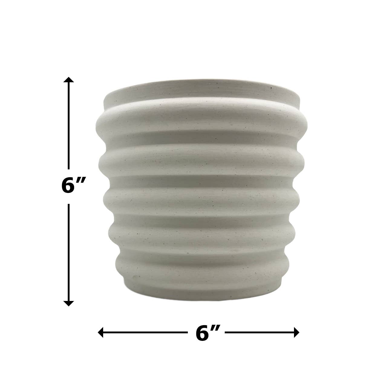 Modern Ceramic Vase in Beige: Large