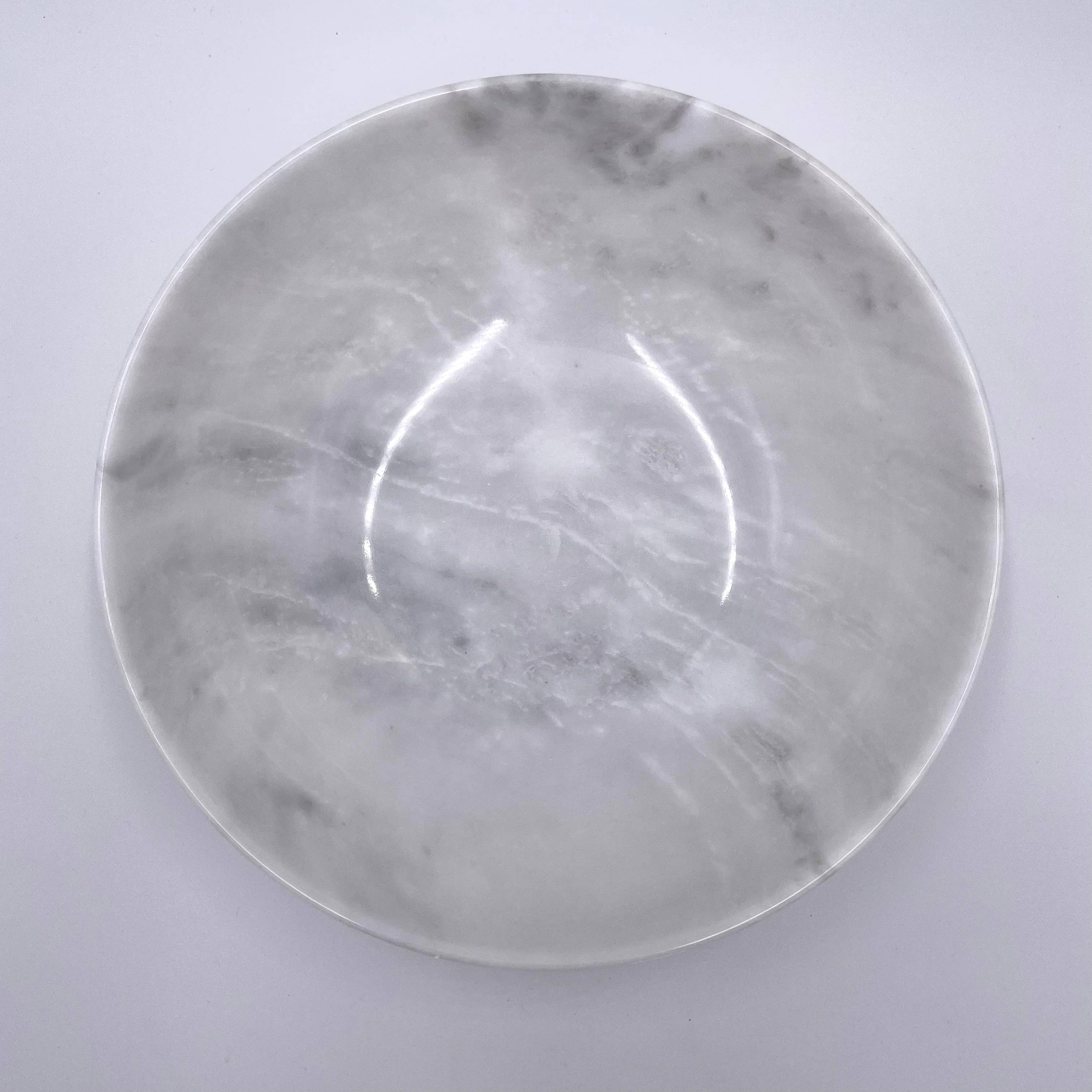 Zairat White Marble Bowl - 10"