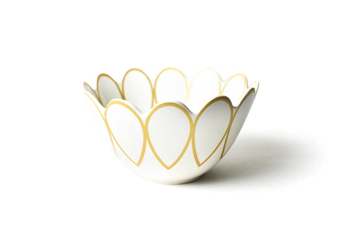 Deco Gold Scallop Serving Bowl