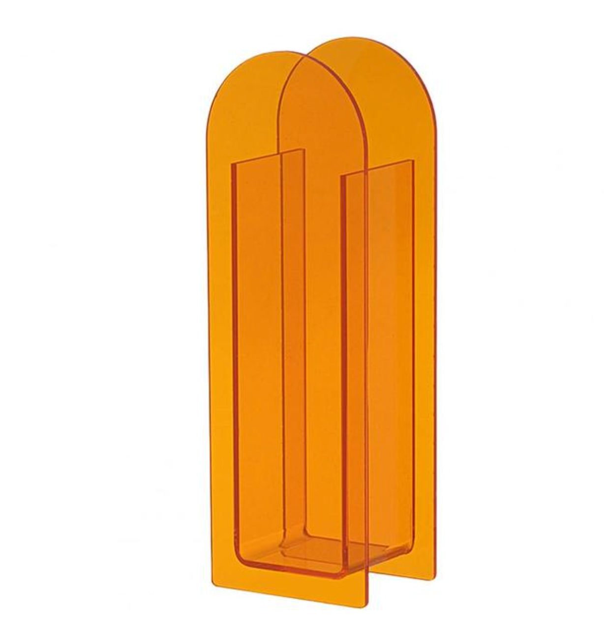 Translucent Acrylic Flower Vase: Orange