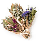 Petite Floral and Eucalyptus 12" Bouquet: White Floral