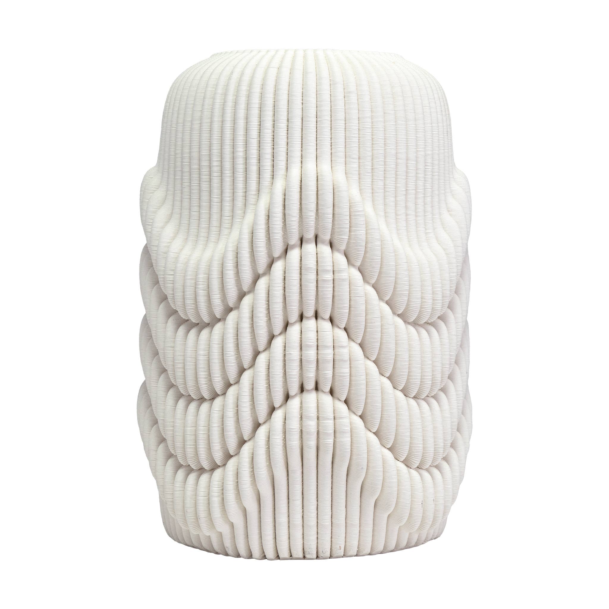 White Textured Vase