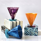 Handmade Multi Color Resin Flower Vases - Dry Flowers Pot: Orange. Final Sale