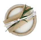 Paulownia Wood Footed Candle