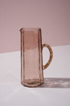 Hammered water pitcher, Pink -6.25 x 9.5 Inches