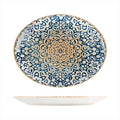 Alhambra 14.25" x 11" x h:1.25" Oval Decorated Porcelain Platter