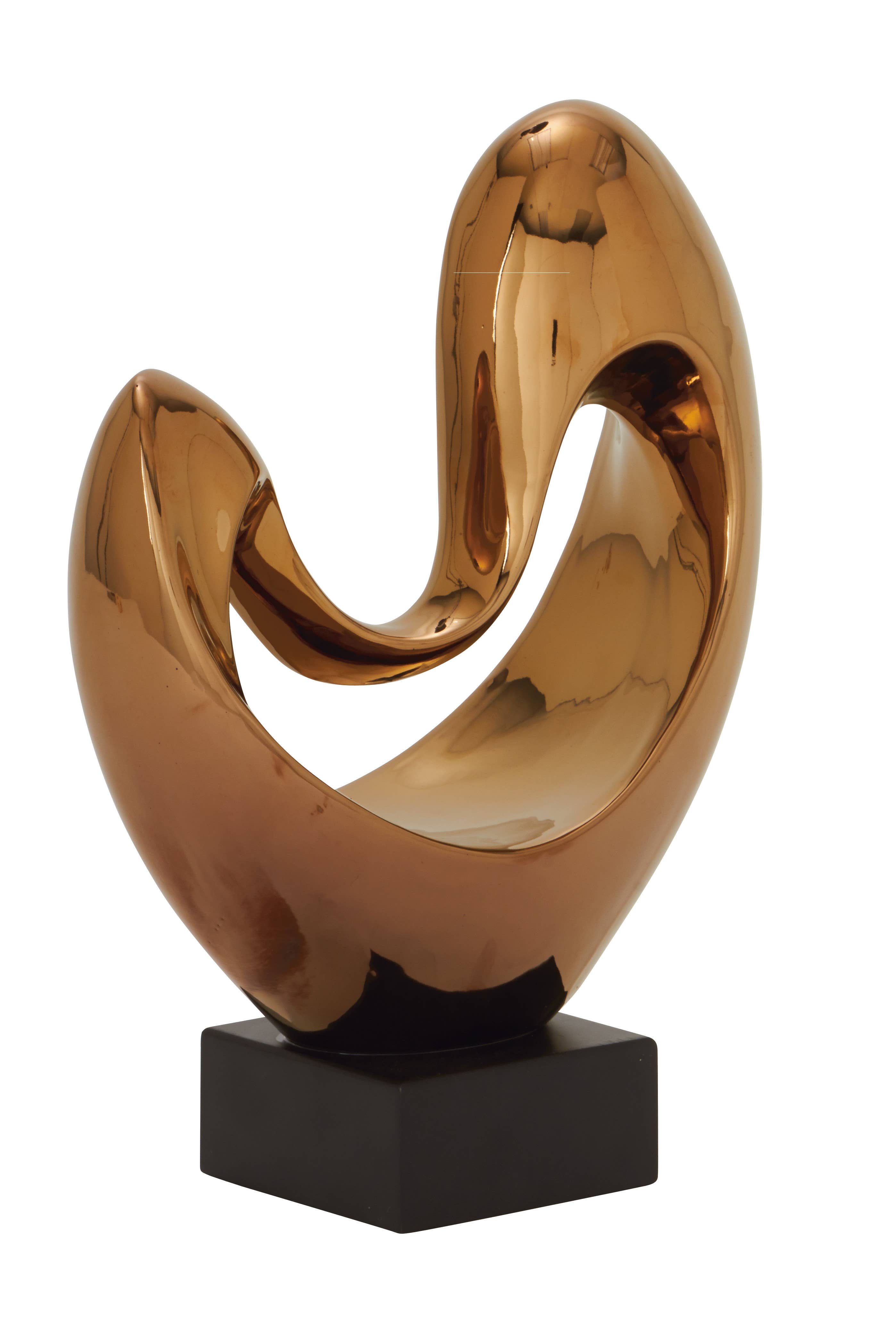 Modern Copper Polystone Sculpture