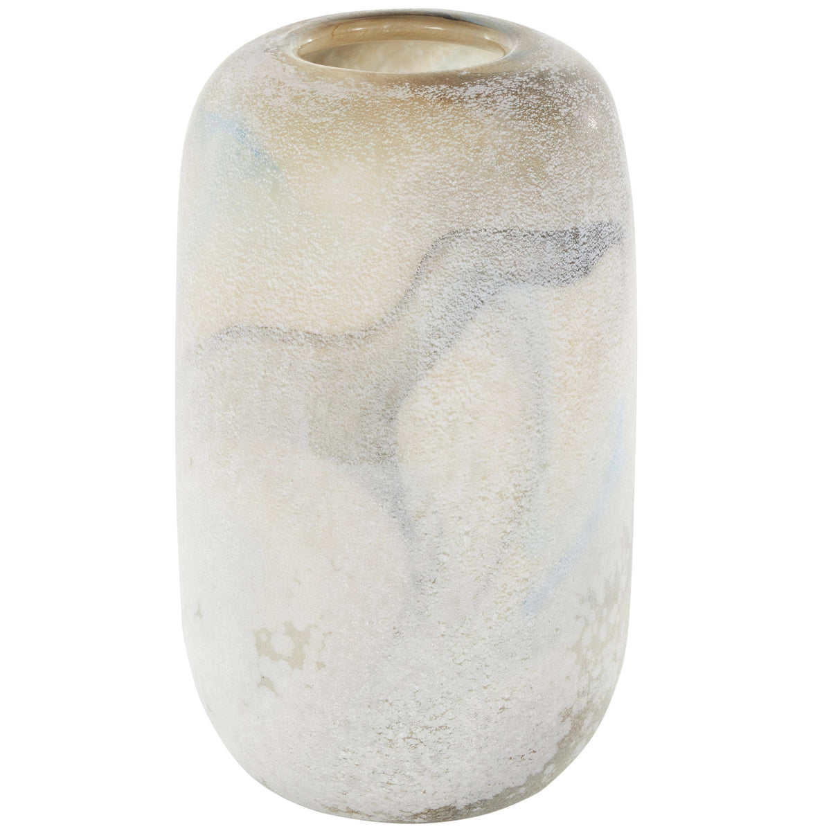 Contemporary Cream Glass Vase