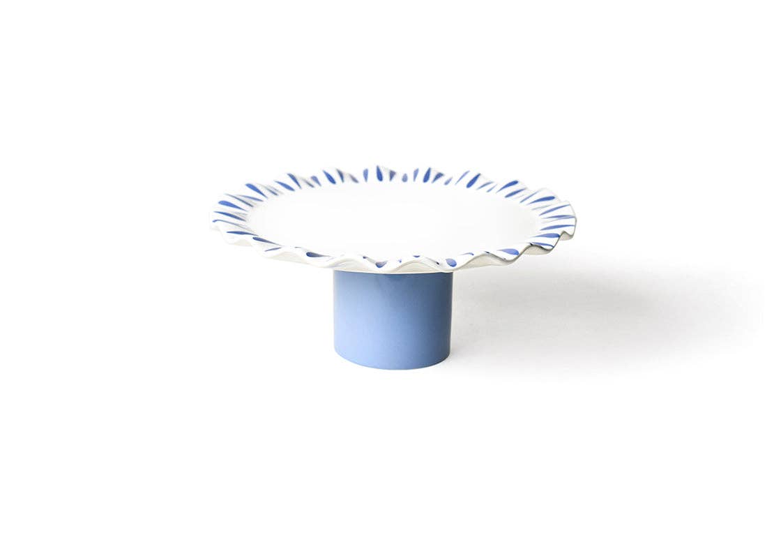 Iris Blue Drop Large Ruffle Cake Stand